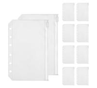 Binder Pouches - Filing and Storage of Documents, 6 Hole Binder Pouches - For Invoices, Tax Documents, Homework, Project Reports, Photographs