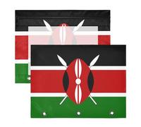 Binder Pouches Multi-Purpose Pocket Folders for A4 Paper Letter 2 Pack Students Back to School National Flag of Kenya