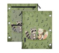binder pouching 3 Ringing 2 PCS Opossum and Raccoon Singing 11''x8.9''