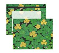 Binder pouching Adorable 3 Hole Pocket for 3 Ringing Binder 2 Pack Teacher Class Dark Brown Blue Striped Aesthetic Preppy Stripes Cute Girlies