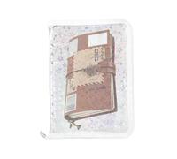 Binder Refillable - 9.84 Inches Paper Binder for Document, Organization with Zipper Sticker Collecting, Multi Purpose Book for Journal Cards, Tickets, Receipts, School, Office, Business Meetings