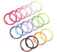 Binder Rings 100PCS 30mm Colored Key Ring Clasps Openable Round Binder Rings Chain Clips Buckles Connector for DIY Keychains Accessory(Mixed)