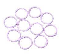 Binder Rings 100PCS 30mm Colored Key Ring Clasps Openable Round Binder Rings Chain Clips Buckles Connector for DIY Keychains Accessory(Light Purple)