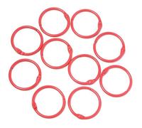 Binder Rings 100PCS 30mm Colored Key Ring Clasps Openable Round Binder Rings Chain Clips Buckles Connector for DIY Keychains Accessory(Red)