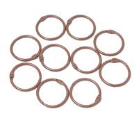 Binder Rings 100PCS 30mm Colored Key Ring Clasps Openable Round Binder Rings Chain Clips Buckles Connector for DIY Keychains Accessory(Brown)