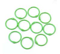Binder Rings 100pcs 30mm Mixed Colors Round Lobster Clasp Spring Gate Lock Key Connector Clasps Open Rings DIY Keychain Making Findings(Green)