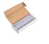 Binder Rings 100PCS Plastic Spiral Binding Coil Loose-Leaf 48 Holes Pitch 4:1 Colorful Single Spring for A4 Notebook Binders(Clear,11.1MM)