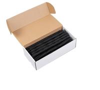 Binder Rings 100PCS Plastic Spiral Binding Coil Loose-Leaf 48 Holes Pitch 4:1 Colorful Single Spring for A4 Notebook Binders(Black,9.5MM)