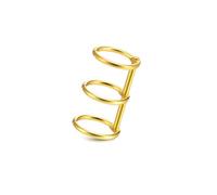 Binder Rings 16Pcs 3 Ring Metal Loose Leaf Binders Book Rings Snap Split Hinged for DIY Travel Diary Photo Album Notebook Binding Spines(Golden)