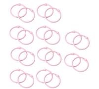 Binder Rings, 20 PCS Diameter 3cm Book Rings Metal DIY Binder Ring for Home School Office Booklets Cards File,red(Roze)