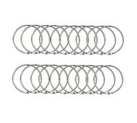 Binder Rings， 20Pcs Binder Metal Rings, Loose Leaf Book Cards, DIY Memo Card for School, Home or Office(51mm)