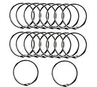 Binder Rings， 20pcs Metal Book Binder Rings, Smooth and Solid DIY Small for Paper Card School Office Home(62mm)