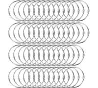 Binder Rings, 50 Pcs Metal Book Ring, Index Card Rings Binder Clips for Flash Cards, Treasury Tags, Cue Cards, Holding Keys - 1.2 inch / 30 mm