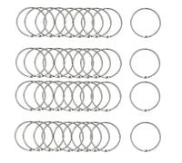 Binder Rings, Loose Leaf Binder Metal Rings, 40Pcs DIY Book Cards, Small Memo Card for School, Home, Office(21mm)