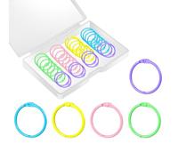 Binder Rings Metal Rings 30mm/1.2 inch Loose Leaf Binder Rings Binding Rings Book Rings Paper Rings Flashcard Rings Ring Binder Clips Index Card Rings Metal Ring for Papers Office School Home 50 Pcs