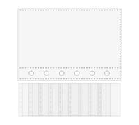 Binder Sheet Protectors - 10 Pack Clear 6-Ring Card Sleeves, Durable Holders for Photos, Sketches and Stationery | Great for Offices, Students, Artists