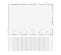 Binder Sheet Protectors - A7 6-Ring Binder Card Protector Sleeves,Card Sleeves for Photos Receipts Stickers Tickets Students Teachers Artists Sketchers Travelers School Office
