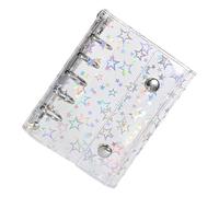 Binder Sleeves - 12.6 Inch PVC Transparent Sticker Book | Tear-Off A7 Notebook with Loose Sheets and Stickers | for Small Items Storage and Organisation for Girls