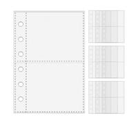 Binder Sleeves - PP 8.6x13 Cm Clear Inserts, 10 Pack A7 6 Ring Storage Sheets, Photo Card Sticker Protectors, Document Display Pockets, Stationery Organizer Set | Travel School Office Filing Solution