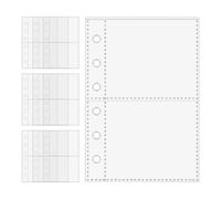 Binder Sleeves - PP 8.6x13 Cm Clear Inserts, 10 Pack A7 6 Ring Storage Sheets, Photo Card Sticker Protectors, Document Display Pockets, Stationery Organizer Set | Travel School Office Filing Solution