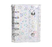 Binder Sleeves - PVC Transparent Sealing Collectible Card Storage Binder with Star Pattern,Small Organizer Supplies for Son Daughter Youth Teens Boys Kid Family Friends