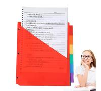 Binder Tab Dividers,Binder Index Dividers,Colorful Insertable 3 Ring Tab Divider | Rainbow grosse Easy Labeling Section Index Organizer for Use in the