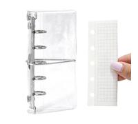 Binder Transparent Diary - Refillable Movable Sheet Protector for Agenda with Elastic - M2.5 Budget Rings for Binder - Boys Girls Young Teenagers Home Office School Travel Diary