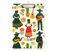 Binder with clipboard Cinco De Mayo Dance Acrylic Cute for Soccer Truck Driver Size 9 x 12.5 Tablas para escribir