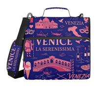 Binder with Extra Pockets with Handle Multiple Pockets 1.5 Inch 3 Ringing Portfolio Binder Bag Stationery Supply Venice Fashion Capital