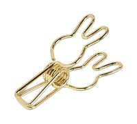 Binders Clips, 20pcs 3.3x1.2cm Hollow Out Paper Clips Metal Invoice Bill Binders Cute Spring Clamps for School Office Document Organizer (Golden)
