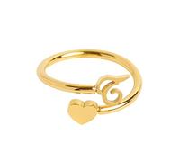Binders Jewelry Dainty Initial Heart Ring 26 Letter Heart Ring Jewelry Popular Accessories Organizer Piercings Jewelry, one size, Metal, No Gemstone