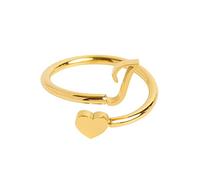 Binders Jewelry Dainty Initial Heart Ring 26 Letter Heart Ring Jewelry Popular Accessories Organizer Piercings Jewelry, one size, Metal, No Gemstone