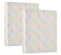 Binders Three Ringing 1.5 in Pack of 2 Easter Bunnies Flowers