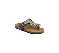 'Bindi' Leather Flat Toe-Post Sandals Dunlop Black 6