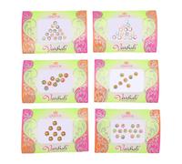 Bindi Pack of 6 Crystal Designer Jewel for Forehead Face Tikka Multicolored Bindiya Stickers Adhesive Stone Indian Traditional Mothers Day mom Gifts Tattoos for Women Girls Bride Gift Return Gifts