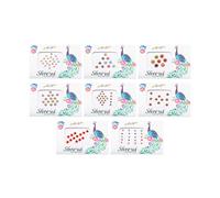 Bindi Pack of 8 Crystal Designer Jewel for Forehead Face Tikka Multicolored Bindiya Stickers Adhesive Stone Indian Traditional Bindi Tattoos for Women Girls Bride Return Gifts