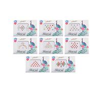 Bindi Pack of 8 Crystal Designer Jewel for Forehead Face Tikka Multicolored Bindiya Stickers Adhesive Stone Indian Traditional Gifts Tattoos for Women Girls Bride Gift Return Gifts