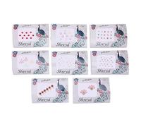 Bindi Pack of 8 Crystal Designer Jewel for Forehead Face Tikka Multicolored Bindiya Stickers Adhesive Stone Indian Traditional Mothers Day mom Gifts Bindi Tattoos for Women Girls Bride Return Gifts