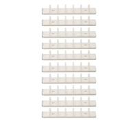 Binding Combs 10Pcs ABS 6 Holes Binder Rings for Document Notebook Making, Teacher Student Use - Durable Scratch, Easy Operation, Office and Classroom Essential (White)
