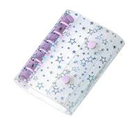 Binding Covers | A7 Size Glitter Star Budget Planner Case,A7 Size Budget Ring Binder Cover | Suitable for Use with Photo Albums, Diaries, Money Envelopes, Organizers, Folders and Loose Sheets