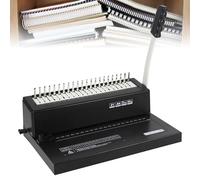 Binding Machine for A4 B5 A5 Paper 21 Hole Punch Binds Up to 500 Sheets Punches 12 Sheets Rubber Square Hole Binding for Books and Documents