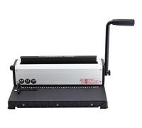 Binding Machine, Heavy Duty Wire Binder with 34 Disengaging Dies, Coil Binder Machine with Sturdy Metal Construction, 120 Sheets Binding Capacity, Easy to Punch Handle 12 Sheets, Adjustable Margin