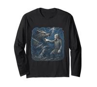Binding of Fenrir Tyr and Gleipnir Norse Myth Knotwork Long Sleeve T-Shirt