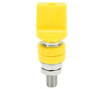 BINDING POST WIRE TERMINAL CONNECTOR M10 THREAD 100A LARGE CURRENT PLATED BRASS ABS MATERIAL ELECTRONIC INDUSTRIAL EQUIPMENT (Yellow)