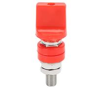 BINDING POST WIRE TERMINAL CONNECTOR M10 THREAD 100A LARGE CURRENT PLATED BRASS ABS MATERIAL ELECTRONIC INDUSTRIAL EQUIPMENT (Red)