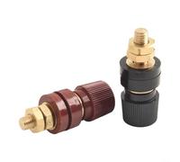 Binding Posts, JS-555 M8 Pure Copper Terminal Block, High Current Inverter Round Terminals for Power Connections