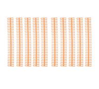 Binding Spines Spirals Coils Combs Durable Long Life 30 Holes Plastic Strip Loose Leaf 1/2in Diameter Stationery Students Teachers (Orange)
