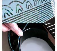 Binding Stickers Decals for Guitar Bass Body, Neck & Headstock - 3mm - Abalone Blue,BI-3AB