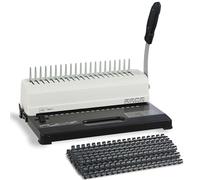Binditek Binding Machine, 19-Hole, 450 Sheets, Comb Binder Machines with 100 PCS 1/2" Comb Spines, for Letter Size, A5 or Smaller Sizes