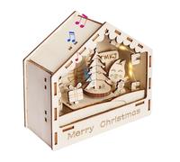 Bindokun 3d Puzzle, Wooden Puzzles for Adults, Wooden Model Kits for Adults to build Christmas House 3d Puzzles Adult Model Kit Birthday Gifts for Men Women